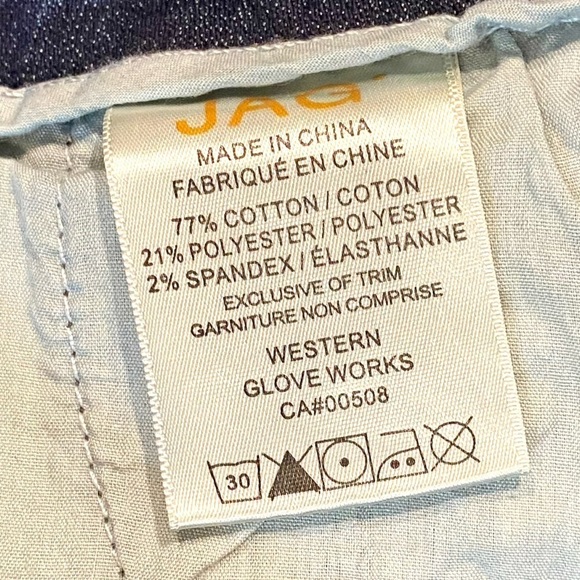 JAG Jeans Hi Rise Boot Leg 5 Pocket Design Faux Zipper Pull-on Closure Size 4 - Picture 9 of 11